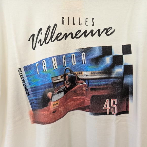 Vintage Dead Stock NWT Gilles Villeneuve 1997 Grand Prix Single Stitch Tee-Shirt - Picture 6 of 7